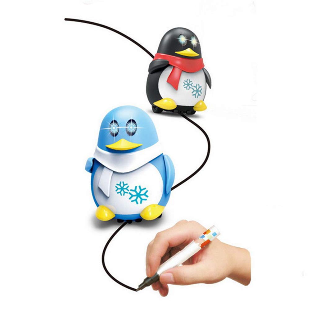 NOENNULL Penguin Inductive Toy, Automatic Follow Drawn Line Toy for Kids Educational with Penguin Design, Vivid & Cute - Image 3