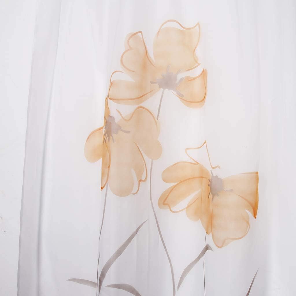 2 Pieces Curtains Curtains Embroidery with tabs Curtains for Kitchen Living Room Bedroom Curtain Nursery White greenB-150x145cm (Orangeb 150x245cm)