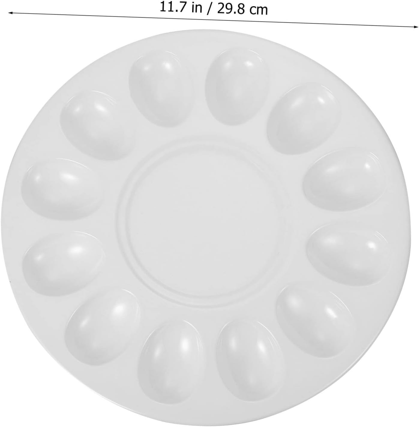 TIDTALEO 1pc Shrimp Slider Seafood Kitchen Plate Deviled Egg Platter Egg Serving Tray Holder Storage Container Fish Appetizer Plate Keeper White Plastic Plate Tableware
