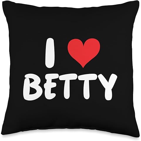 I Love Betty - Heart Throw Pillow