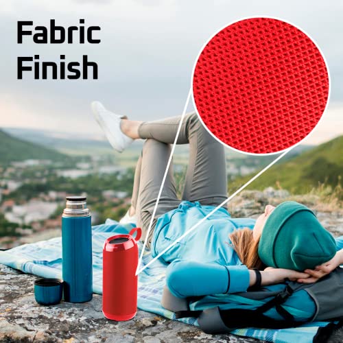 Image of ZEBSTER Drum 2 Portable Bluetooth Speaker with 8W Output, Bluetooth 5.0, USB, SD, FM Radio, TWS Function and Call Function(Red)