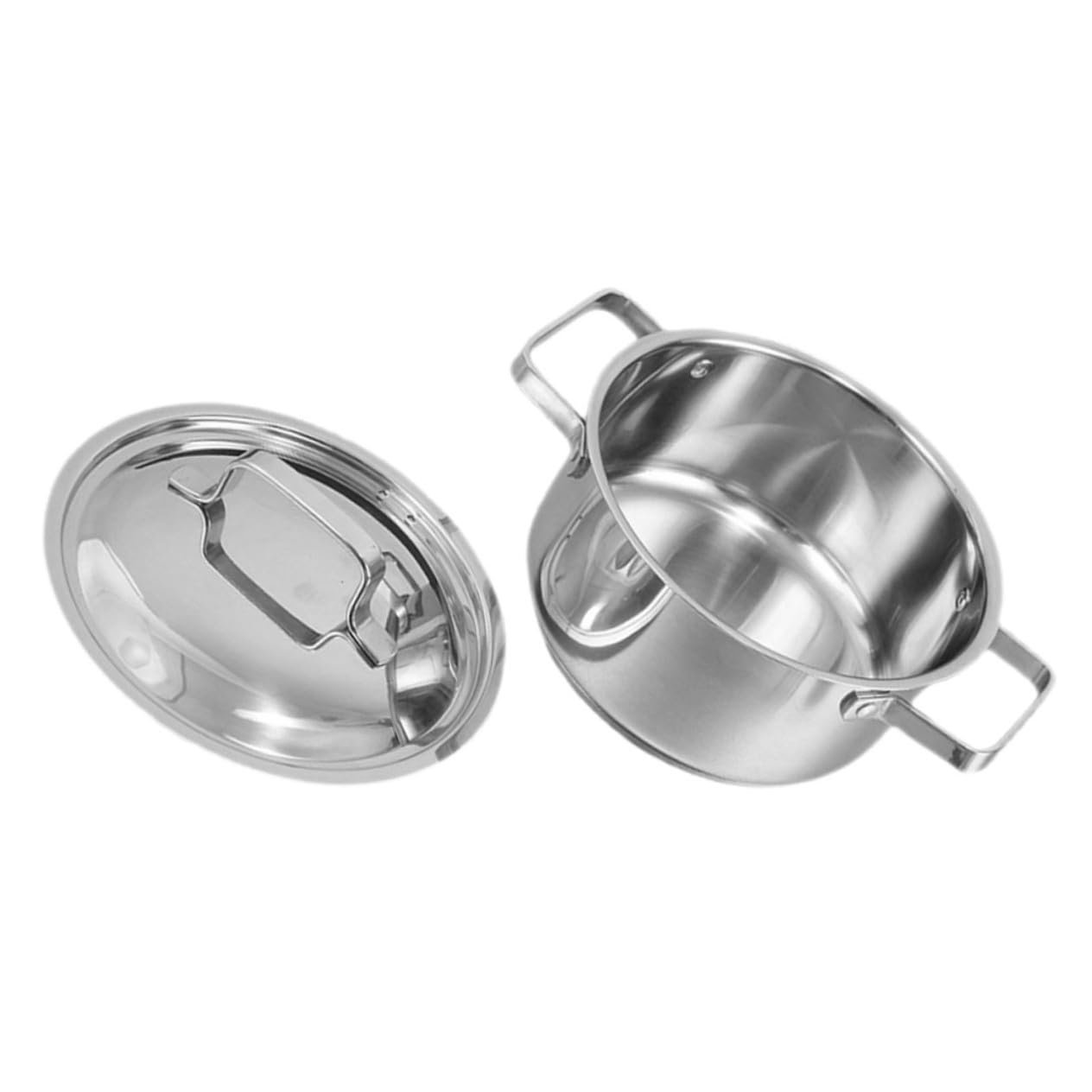 Casserole facile à nettoyer en acier inoxydable avec double fond anti-adhérence