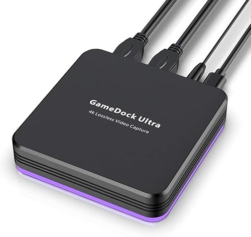 Miniatura 1 de YH - Tarjeta de captura de juegos HDMI transmisión en vivo y grabación en 4K30P o 1080P 120HZ paso de vídeo HDR hasta 240 fps latencia ultrabaja y