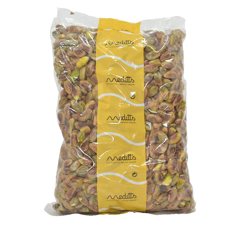 Meditts - Pistachos Naturales Pelados 1 kg | Crudos y Sin Sal | Sin Gluten | 100% Fruto Seco Natural | Alto en Proteínas y Fibra | Apto para Dietas Keto, Veganas y Vegetarianas