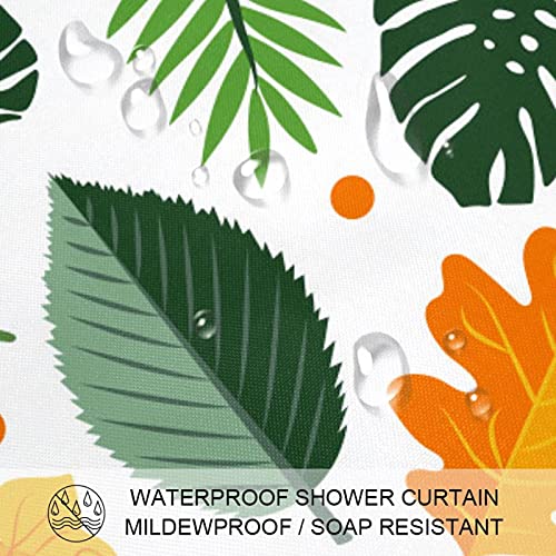 Rideau de douche feuilles vertes pour une salle de bain esprit nature - 4