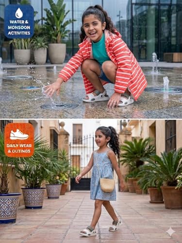 Image of Kid's Soft EVA Clog Sandals with Adjustable Strap & Anti-Slip Comfort Sole | Unisex |Light Weight | Water Proof