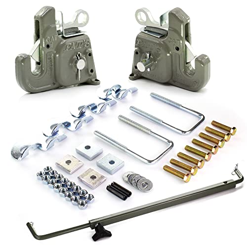 Pat's Easy Change (CAT#1 Gray) w/Stabilizer Bar - Best Quick Hitch System On The Market – Flexible, Durable, and Affordable - Comes w/ 4 Pair of Lynch Pin Washers