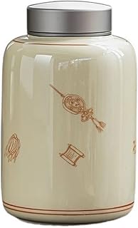 REIK Ceramic Tea Caddy Deluxe Ceramic Storage Jar Tea Warehouse Kitchen Multifunctional Sealed Jar Loose Leaf Tea Canisters Tea Canister Tea Storage Container