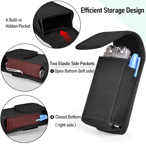 SOGCASE Substituição de bainha multiferramenta para Leatherman, organizador de cinto EDC com fecho m