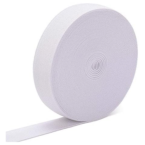 Airisoer Elastic Bands for Sewing 1 Inch 32 Yards White Knit Elastic Spool High Elasticity Cover