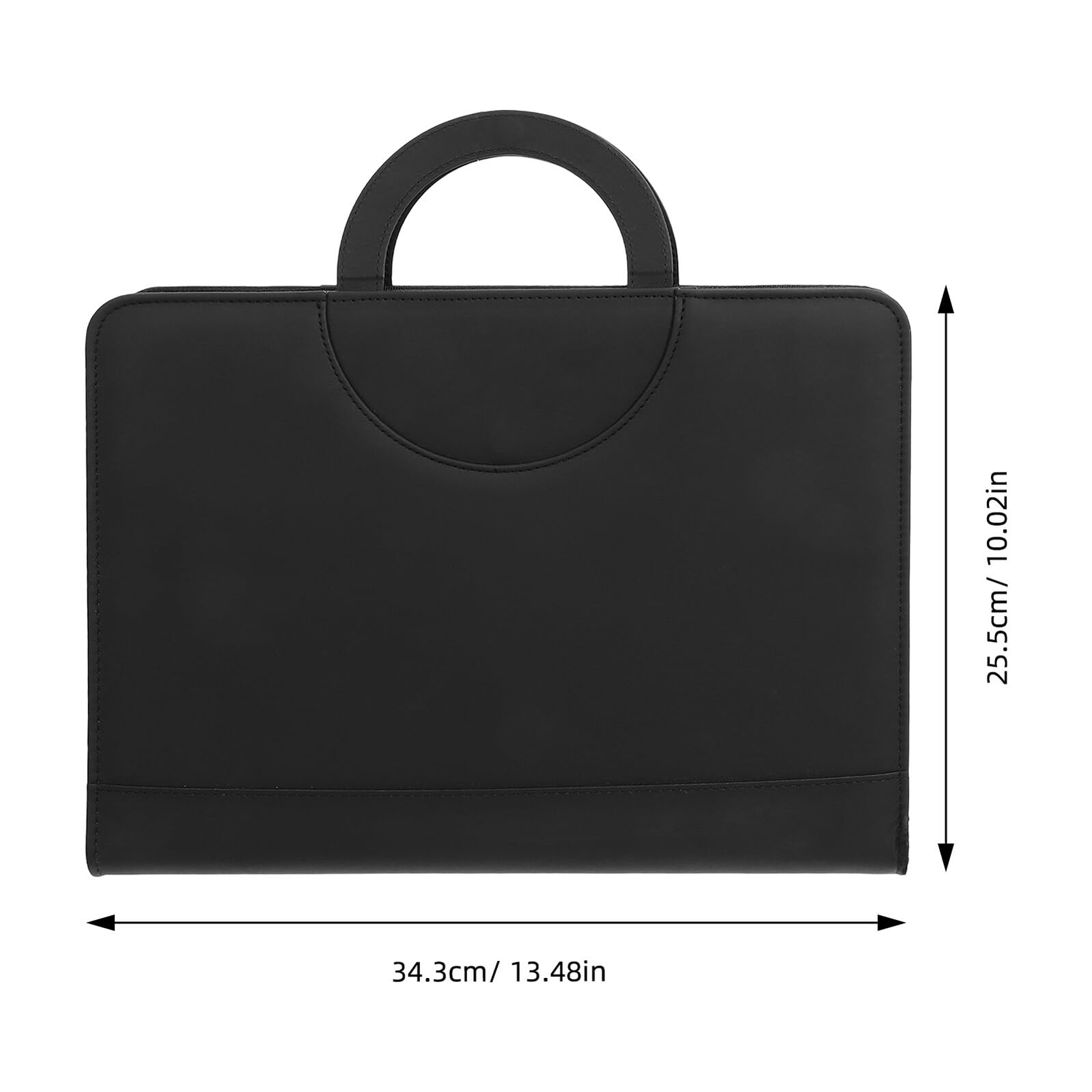 Cabilock Bolsa de Almacenamiento de Archivos A4 de PU y Metal Cremallera, Carpeta de Archivos Ligera y Resistente para Proteger Documentos en Oficina o Escuela