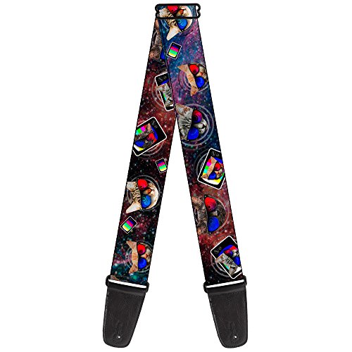 Buckle-down Sangle de guitare 34-60″ 3 D TV Cats in Space - Les Beatles, Paul McCartney, John Lennon, RIngo Starr, George Harrison Buckle-down Sangle de guitare 34-60" 3 D TV Cats in Space