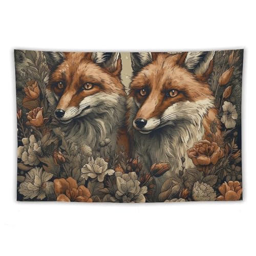 Tapisserie murale personnalisée grand format fleurs animaux colorés