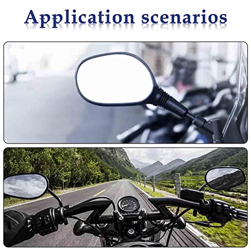Groothoek veiligheidsachteruitkijkspiegel,HD-glas aluminiumlegering, groothoekspiegels voor motorfiets | Groothoek veiligheidsachteruitkijkspiegel, dodehoekspiegel voor motorscooter A/r - Image 3