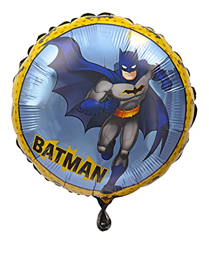 Ciao - Globo de aluminio Mylar redondo de Batman (46 cm, 18 pulgadas) original de DC Comics