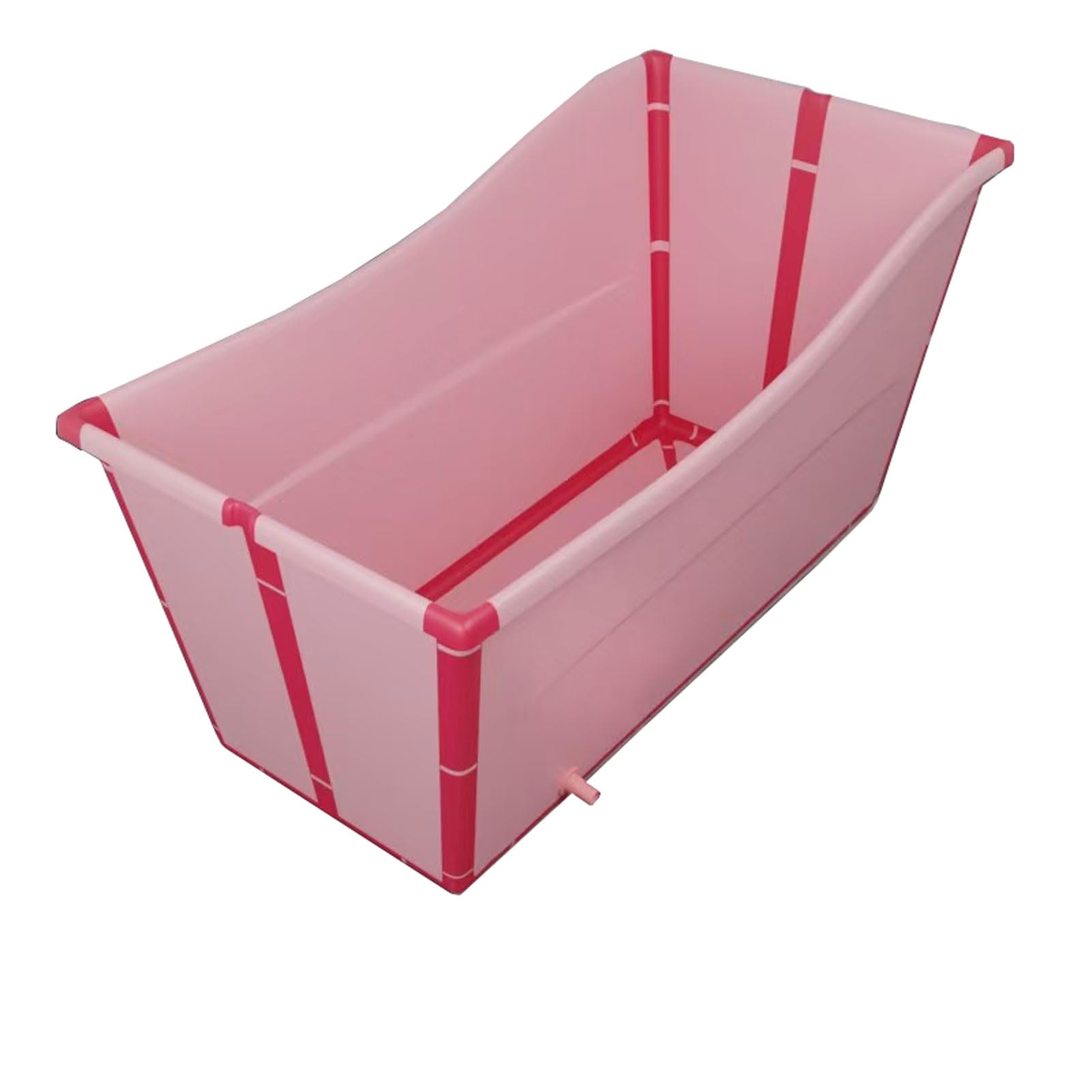 Bañera Plegable, Bañera De Agua Móvil, Sauna para Adultos, Cubo Rectangular, Bañera Familiar, baño Familiar SPA,Duradera Y Fácil De Almacenar(Color:Rosa)