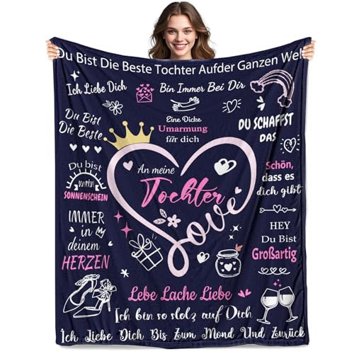 AOKILE Kuscheldecke Geschenke für Meine Tochter, Flanell Briefdecke Ideal...