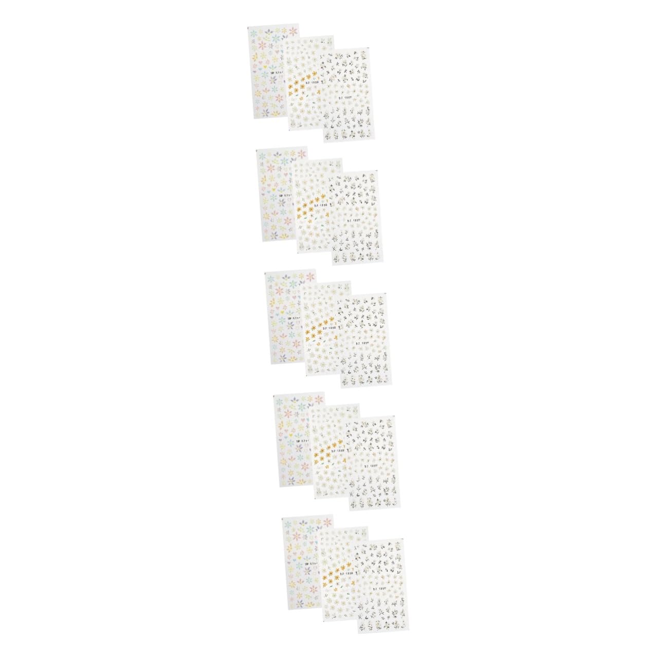 BESTYASH 5 Set Adesivi Per Chiodi in Rilievo 5d Manicure Se Stesso Unghia Con Adesivo Per Unghie in Rilievo Decalcomania Per Unghie Etichetta 3 Pezzi*5