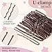 FANDAMEI Hair Net for Kids, Invisible Hair Nets 20PCS with U Shaped Bobby Pins 40PCS,30cm Hair Nets for Buns, Bun Hair Nets for Ballet Girls Hair Accessories Set for Hair Styling,Women,Girls-Brown