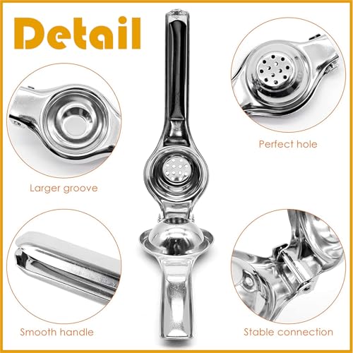 Presse Citron, Presse-Agrumes Manuel de Qualité Supérieure - Presse Citron et Orange pour Extraire Facilement Le Jus - Construction Durable en Acier Inoxydable de Qualité Alimentaire – Image 4