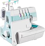 Professionelle Hochleistungs-Nähmaschine mit Deckstich- und Overlock-Nähmaschine mit Multi-Stich-Fähigkeit für Anfänger und Experten (grün)