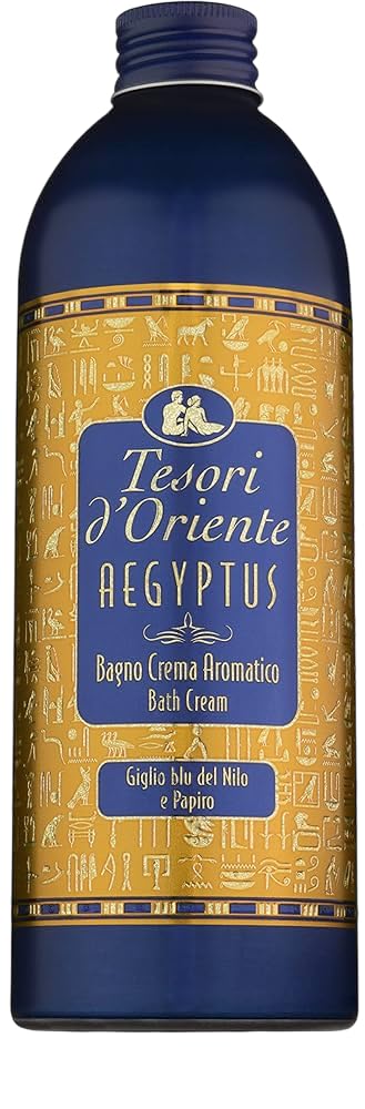 8x Tesori d'Oriente Bagno Crema Aegyptus,Cremebad Schaumbäder mit Papyrusextrakt,Reinigt die Haut und spendet Nährstoffe und Feuchtigkeit, 500ml + Beni Culinari Kostenloser Schlüsselanhänger