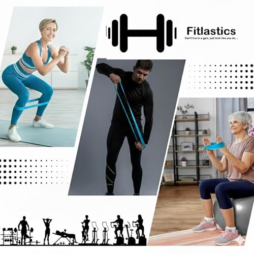 Image of Resistance Loop Bands Set of 4 (Light, Medium, Heavy, X-Heavy) - Premium Latex Exercise Bands for Yoga, Workout, Strength Training, Home Gym Fitness Bands for Men & Women