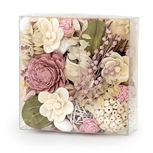 La Mejor Selección de Popurrís Top 10. 44 ANDALUCA Maison Box - Florero decorativo con aroma de popurrí, relleno de tazón y decoración del hogar (jazmín rosa)