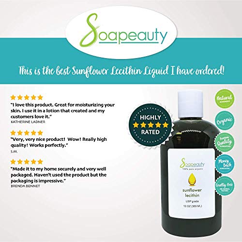 SUNFLOWER LECITHIN Liquid Oil Cold Pressed Unrefined USP Grade