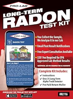 PRO-LAB Long Term Radon Test Kit - The PRO-LAB Long Term Radon Test Kit For Home is EPA Approved - Easy To Use Long Term Radon Test - Uses Alpha Track Long Term Radon Test Technology