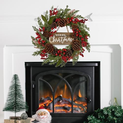 Corona de Navidad para hogar sin mantenimiento y resistente a la intemperie 3
