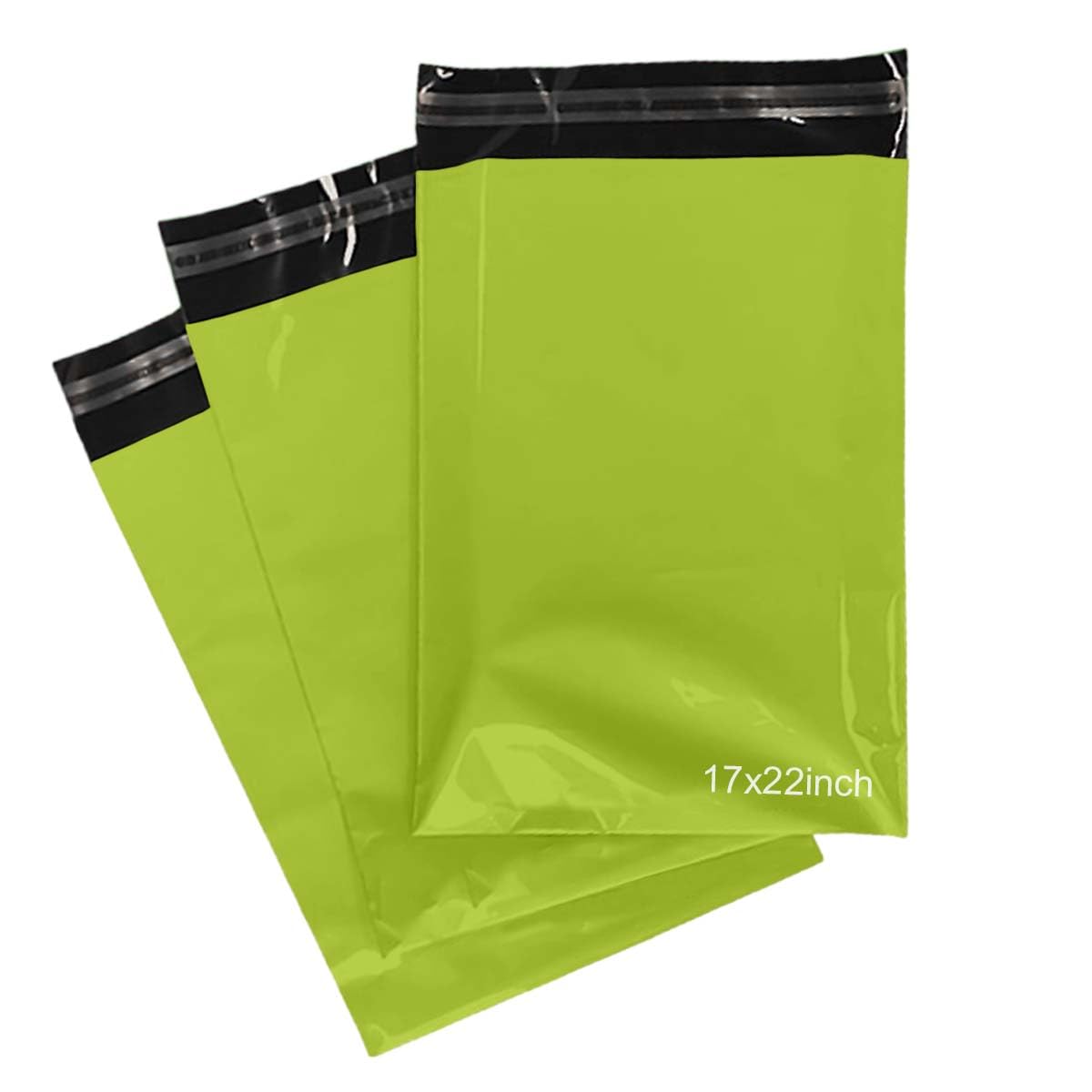 Packy Neon Green Packy® 100 Postage Bags 17'' X 22'' Self Seal Postal Bag 425Mm X 600Mm—Eco-Friendly Large Poly Mailers Strong Waterproof Large Colour Mailing Bags Plastic Packaging Parcel Delivery Bags
