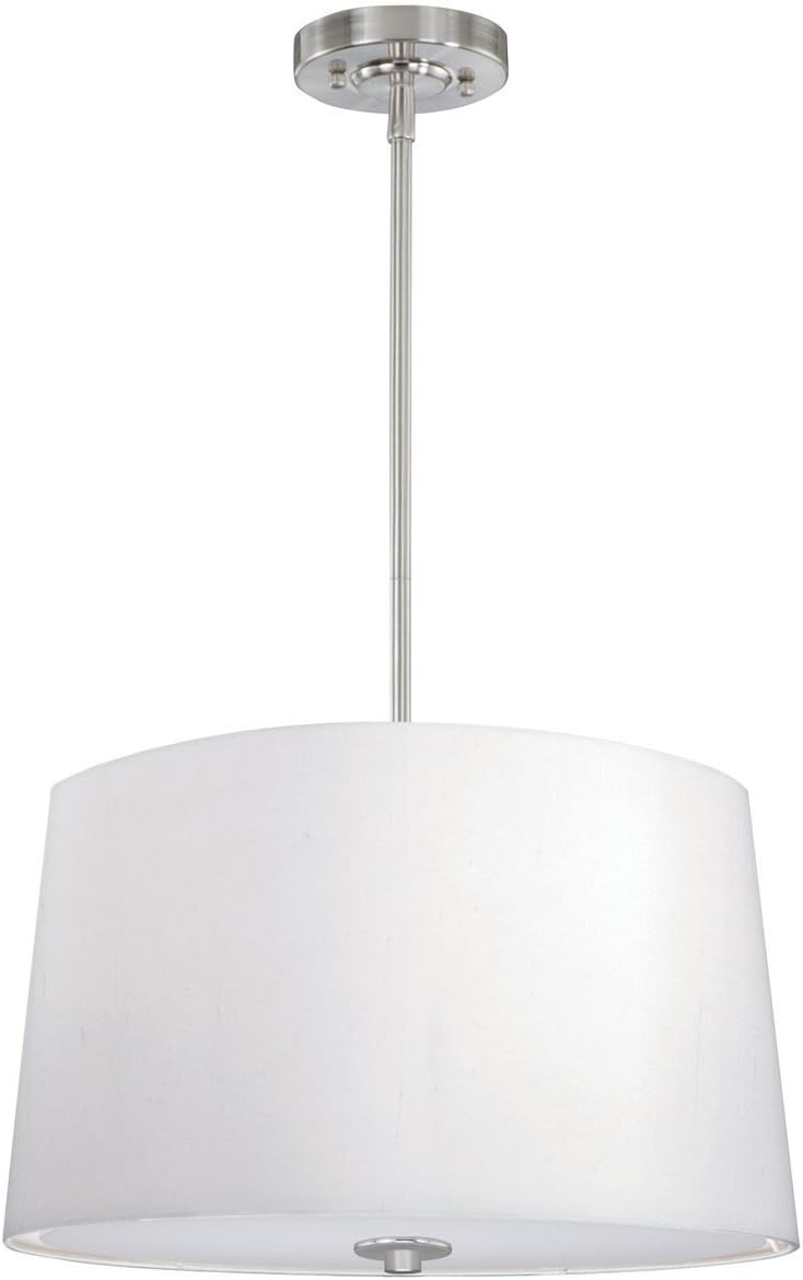 Laura Ashley Lighting PSY016 Selby 16-Inch Pendant, Satin Nickel