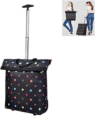 Bolsa de equipaje con ruedas para compras, carrito portátil plegable, caja de viaje, carrito de compras plegablecarrito plegable (color  B)