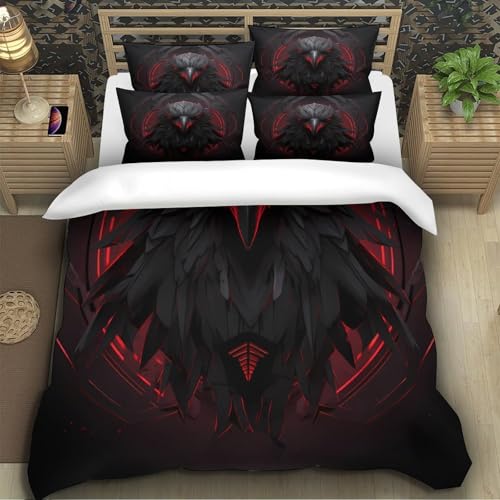 Housse de Couette Teckel 220x240 cm avec 2 taies pour lit King size