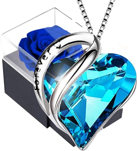 Willuck Ewige Rose Geschenkbox,Blau Eternal Rose für Freundin,Infinity...