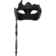 Masquerade Mask for Men Handheld Venetian Mask Halloween Mask for Party Prom Ball Costume Mask