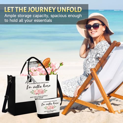 43% Off Retirement Gift Tote + Makeup Bag Set - Image 8