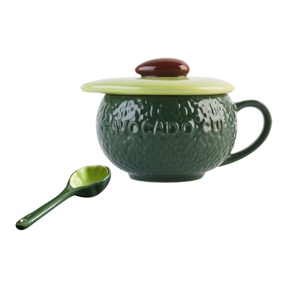 Set de tasses à café avocat céramique 300ml résistant lavable pour jus