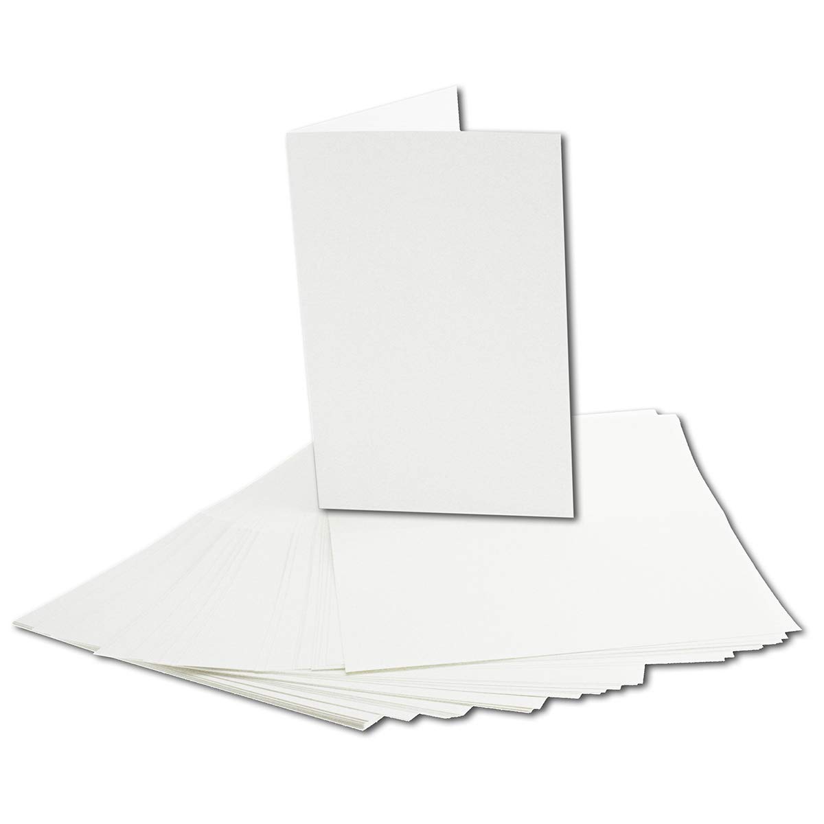 Kraftpapier-Set - Karten - ca. B6 inklusive Briefumschläge & Einlegeblätter - 700er-Set - Blanko Recycling Einladungskarten in Naturbraun - bedruckbare Postkarten
