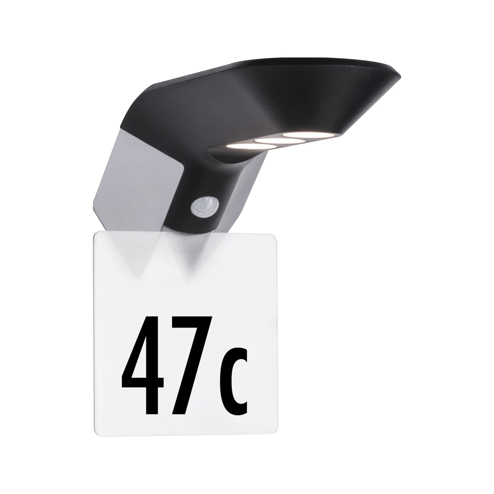 Paulmann 94250 Solar Wandleuchte Soley LED Außenleuchte incl. 1x1,22 Watt Anthrazit Kunststoff 3000 K Warmweiß