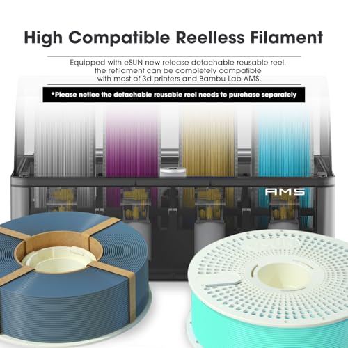 Image of eSUN Matte PLA Refilament 1.75mm, Matte 3D Printer Refill PLA Filament, 1KG Spoolless 3D Printing Filament for 3D Printers, Dark Grey