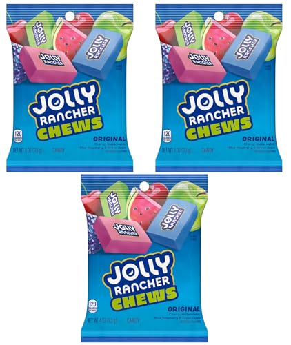 Jolly Rancher Fruit Chews - Pack of 3 - Delicious Chewy Candy in the Classic Flavors - Perfect for Snacking on the go