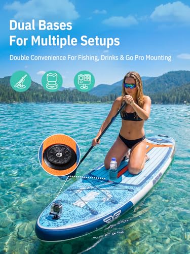 Image of Niphean (Extra Large) Inflatable Paddle Board, SUP for 2+1 People /Family 500lbs Capacity Stand Up Paddle Board with SUP Accessories, StabilTrac Fin Non-Slip Paddleboard for Adults