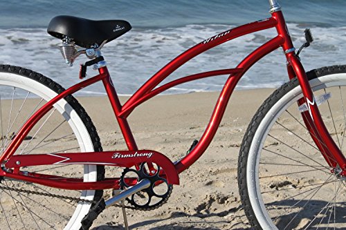 Firmstrong Urban Lady Single Speed Beach Cruiser Bicycle, 26-Inch,Red W/Black Seat,15223 #TOP1