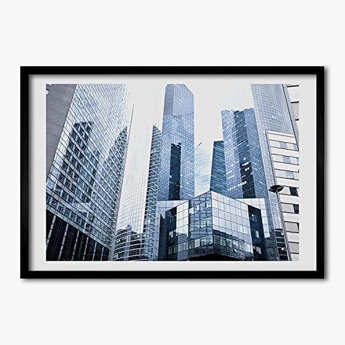 Cadre photo 70x50 en bois MDF Tulup affiche paysage urbain et peinture de gratte-ciel