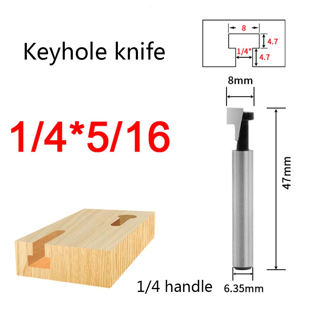 3 pz 1/4 di pollice 6 mm Shank per T Slot Router Bit Hex Bolt per Foro Chiave Bit Fresatura