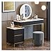 WEIZIWF toletta da Trucco Vanity Tavolo con Specchio Illuminato Vanità Dressing Table con 4 Cassetti for Le Donne Ragazze, Trucco Vanità Dresser Desk for Camera da Letto, Gold Frame Specchio Trucco