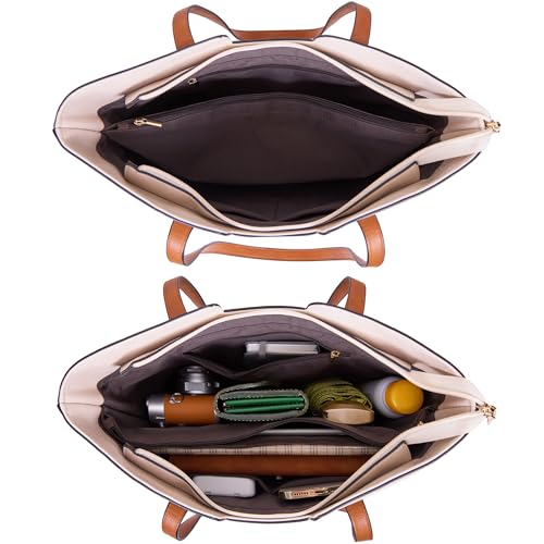 Image of ToLFE Tote Bags for Women Purses and Handbags Top Handle Satchel PU Leather Shoulder Hobo Bags | Top Handle
