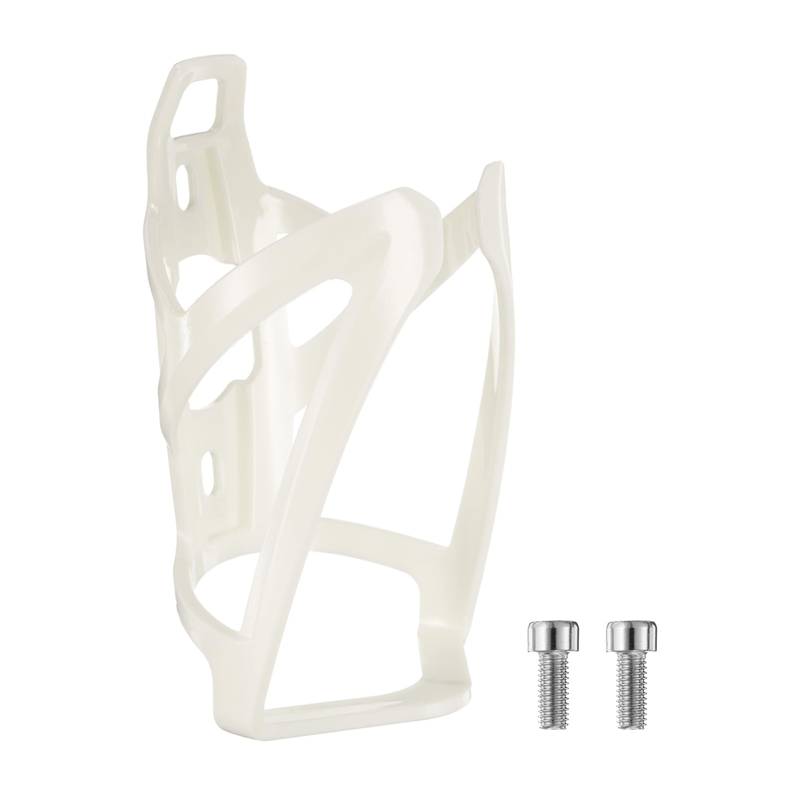 sourcing map Bike Water Bottle Holder 5.2" PC Universal Bicycle Bottle Cages Ultralight Cycling Hydration Brackets with Screws for MTB Mountain Road Gravel, White